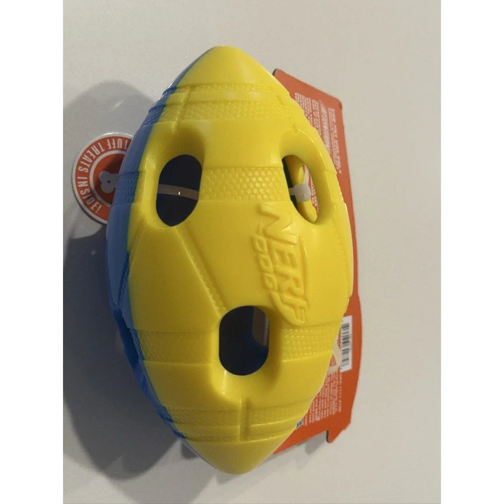 Nerf Dog Treat Football NF-4275 Dog Toy Treat Dispenser Includes Treats